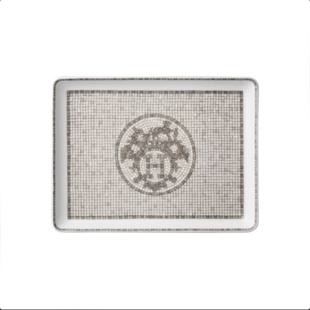 Hermes Mosaique Au 24 Platinum Tray